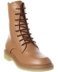 Max Mara - Urban Leather Combat Boot - Lyst