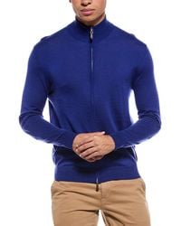 N.Peal Cashmere - Hyde Zip 100% Cashmere Mock Neck Cardigan - Lyst