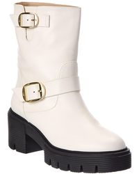 Stuart Weitzman - Soho Moto Leather Bootie - Lyst
