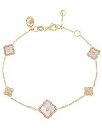 Effy Fine Jewelry - 14K 0.38 Ct. Tw. Diamond & 6,9Mm Pearl Bracelet - Lyst