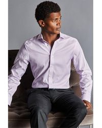 Charles Tyrwhitt - Non-iron Twill Stripe Cutaway Slim Fit Shirt - Lyst