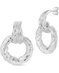 Chloe and Madison - Jewelry Statement Twisted Link Earrings - Lyst
