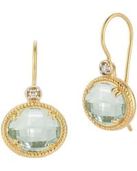 Reiss - 14K 5.04 Ct. Tw. Diamond & Amethyst Earrings - Lyst