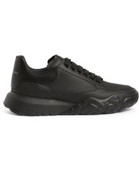 Alexander McQueen exaggerated-sole Leather Sneakers - Black