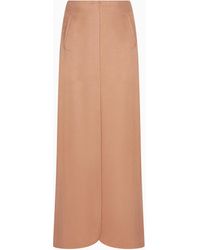Giorgio Armani - Viscose And Cupro Long Skirt - Lyst