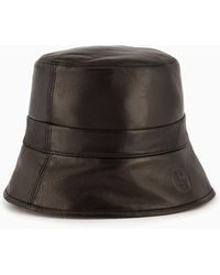Giorgio Armani - Reversible Nappa-leather Cloche Hat - Lyst