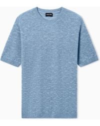 Giorgio Armani - Links-Stitch Knit Crew-Neck Jumper - Lyst