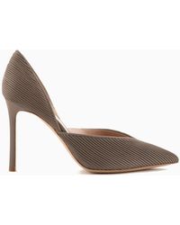 Giorgio Armani - Pleated Nappa-leather Court Shoes With Heel - Lyst