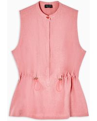 Giorgio Armani - Hemp Top With Drawstring - Lyst