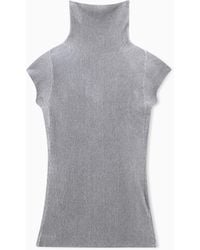 Giorgio Armani - Sweater Slim Fit Cup Sleeve Turtleneck English Ribbed Viscose - Lyst