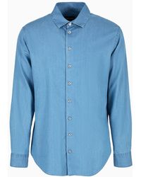 Giorgio Armani - Denim Collection Cotton Denim Shirt - Lyst