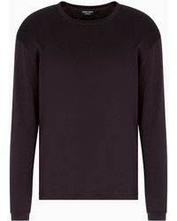 Giorgio Armani - Long-Sleeved, Pure Cashmere Interlock Jumper - Lyst