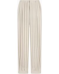 Giorgio Armani - Asv Pleated Triple Silk Georgette Trousers - Lyst