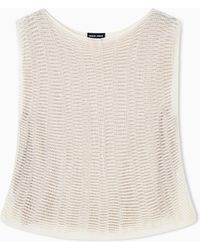 Giorgio Armani - Ramie Linen Knit Top - Lyst