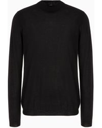 Giorgio Armani - Knitted Jumper With A Mock Neck - Lyst