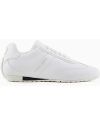 Giorgio Armani - Nappa-Leather Sneakers - Lyst