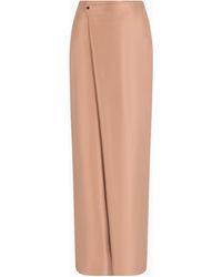 Giorgio Armani - Washed Viscose And Silk Long Skirt - Lyst