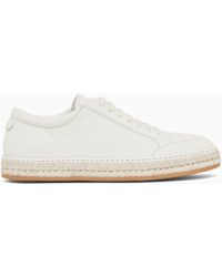 Giorgio Armani - Leather Sneakers With Rope Sole - Lyst