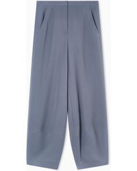Giorgio Armani - Wide-Leg, Technical-Cady Trousers - Lyst