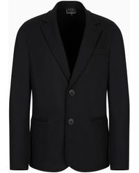 Giorgio Armani - Icon Single-breasted Jacket In Pure Cashmere Jersey Cloth - Lyst