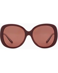 Giorgio Armani - Sonnenbrille Mit Runder Fassung Für Damen - Lyst
