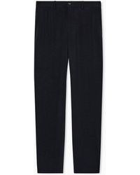 Giorgio Armani - Canneté Cupro Flat-Front Trousers - Lyst