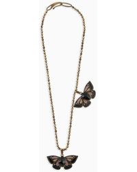 Giorgio Armani - Long Necklace With Butterfly Pendants - Lyst
