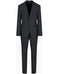 Giorgio Armani - Traje Línea Soho De Abotonadura Sencilla En Lana Virgen Con Motivo Pinpoint - Lyst