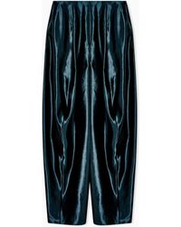 Giorgio Armani - Silk And Linen Enzyme-Treated Trousers - Lyst