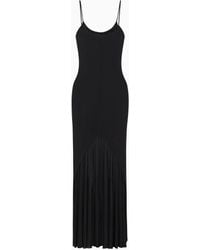 Giorgio Armani - Viscose Jersey Interlock Long Dress - Lyst