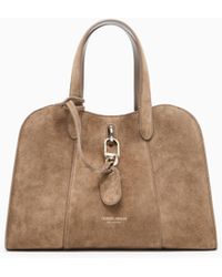Giorgio Armani - Small Suede Tote Bag - Lyst