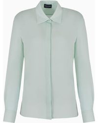 Giorgio Armani - Asv Classic Shirt In Organic Silk - Lyst