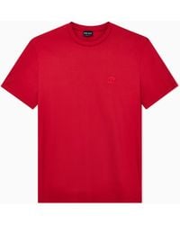 Giorgio Armani - Short-Sleeve Cotton Interlock T-Shirt With Logo - Lyst