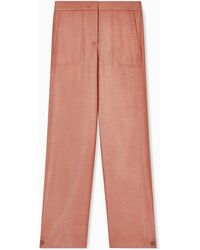 Giorgio Armani - Silk And Wool Trousers - Lyst