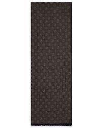 Giorgio Armani - Reversible Jacquard Scarf In A Silk And Wool Blend - Lyst