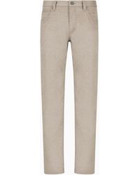Giorgio Armani - Regular-Fit Five-Pocket Cotton-Denim And Silk Trousers - Lyst
