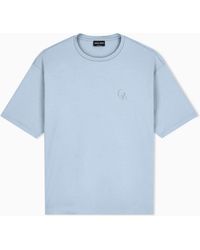 Giorgio Armani - T-Shirt Regular Fit Organic Cotton Interlock Jersey - Lyst