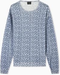Giorgio Armani - Pull Ras-Du-Cou En Cachemire Imprimé - Lyst