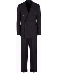 Giorgio Armani - Virgin-Wool Double-Breasted Royal Line Suit - Lyst