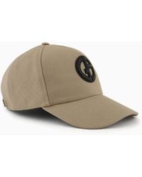 Giorgio Armani - Cotton Baseball Cap With Leather Logo - Lyst