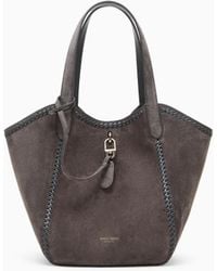 Giorgio Armani - Medium Suede Handbag With Threading - Lyst