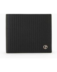 Giorgio Armani - Bifold Wallet In Embossed Leather - Lyst