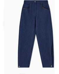 Giorgio Armani - 5-Pocket-Hose Aus Der Denim Collection, Gefertigt Aus Viskose, Baumwolle Und Seide Mit Stepp-Muster - Lyst