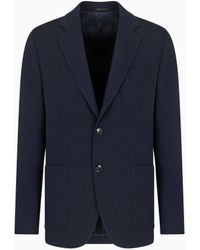 Giorgio Armani - Chaqueta Línea Upton De Abotonadura Sencilla En Lana Virgen Canneté - Lyst