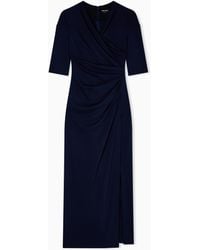 Giorgio Armani - Viscose Milano-Stitch Midi Dress - Lyst