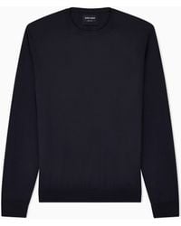 Giorgio Armani - Long-Sleeved, Crew-Neck Jumper - Lyst