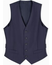 Giorgio Armani - Single-Breasted Pinstripe Vest - Lyst