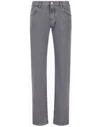 Giorgio Armani - Five-pocket, Regular-fit, Stretch-cotton Denim Trousers - Lyst