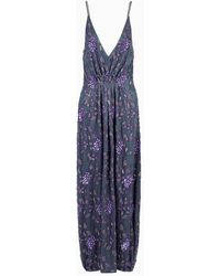 Giorgio Armani - Embroidered Long Dress - Lyst