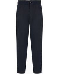 Giorgio Armani - Pantalones Con Una Pinza En Mezcla De Seda Lavada - Lyst